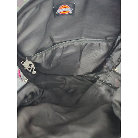 Dickies Leaf Floral Backpack Unisex Black Multicolor Multipocket - Picture 5 of 7